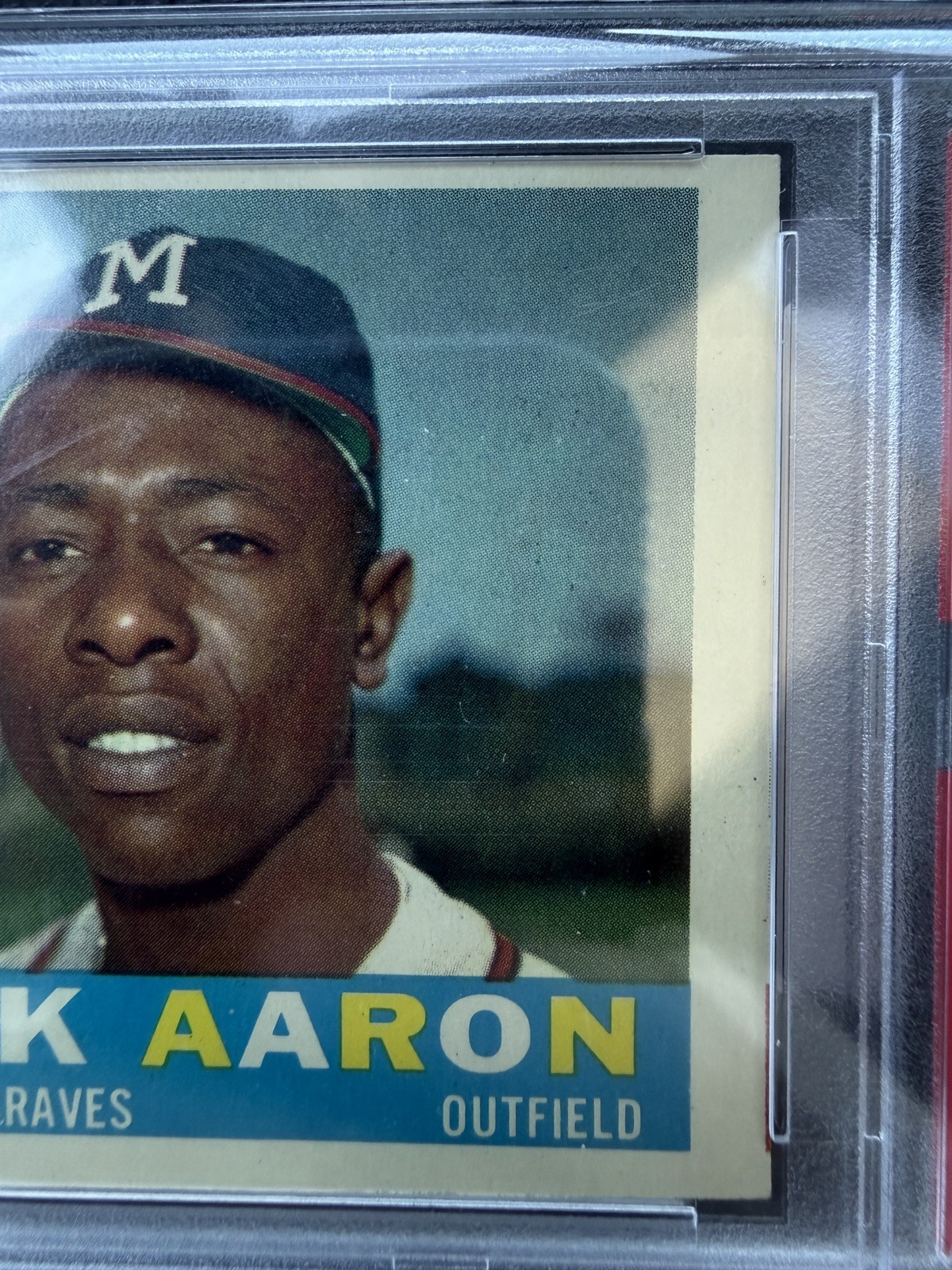 1960 Topps Hank Aaron #300 PSA 7 NM Braves - Card Crisp Corners Great Eye Appeal view 4