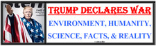 anti Trump: TRUMP DECLARES WAR ON...  political sticker