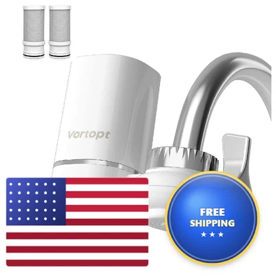 Vortopt Faucet Water Filter For Sink - 400 Gallons Faucet Mount Water - Image 1 of 4