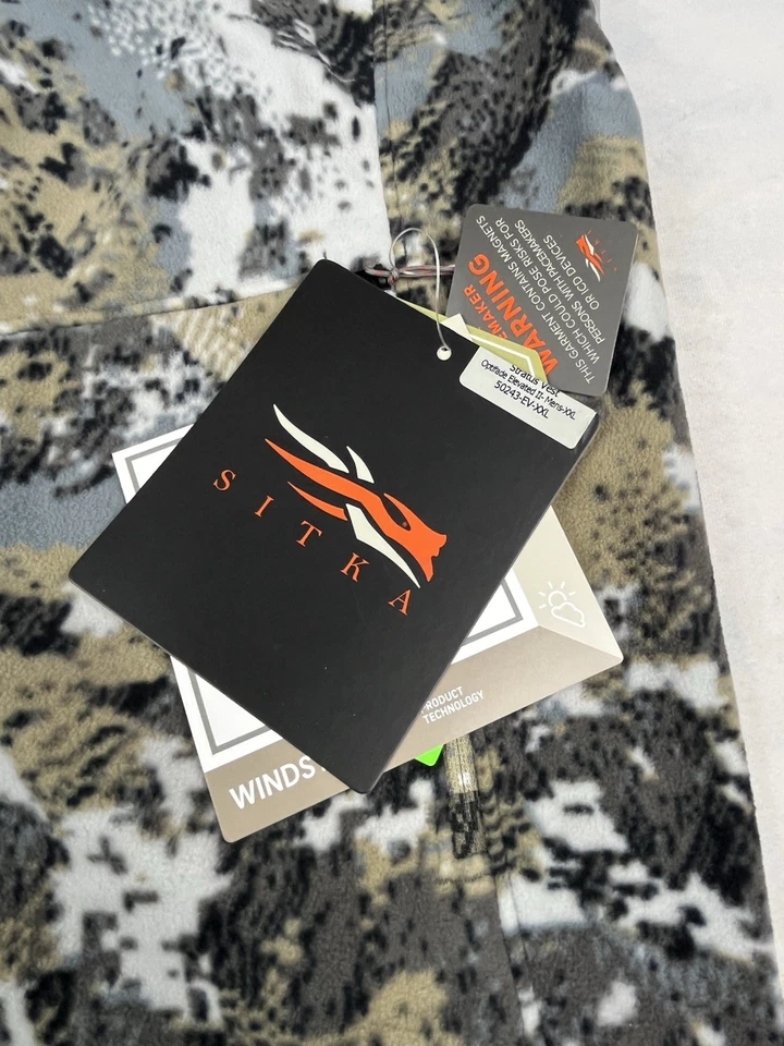 Sitka Gear Stratus Vest, Optifade Elevated II,  Men's 2XL XXL Camo New NWT - Image 4 of 4