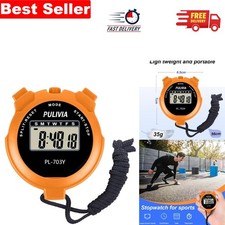 Large Display Sports Stopwatch | Shockproof & Water-Resistant - Orange PL-703Y
