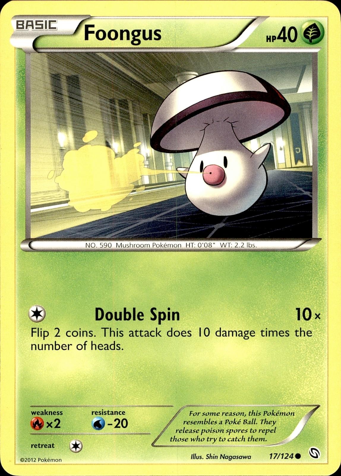 POKEMON FOONGUS 17 DRAGONS EXALTED 124 COMMON LP