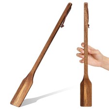 18 Inch Long Acacia Wooden Spatula Heavy Duty Stir Paddle Non Stick Spoon