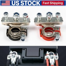 2pcs Car Top Post Battery Terminals Clamp Connectors Positive And Negative Ends 2pcs Car Top Post Battery Terminals Clamp Connectors Positive And Negative Ends
