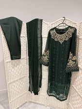 Asian Pakistani Indian Wedding Party Wear Large Size Dress