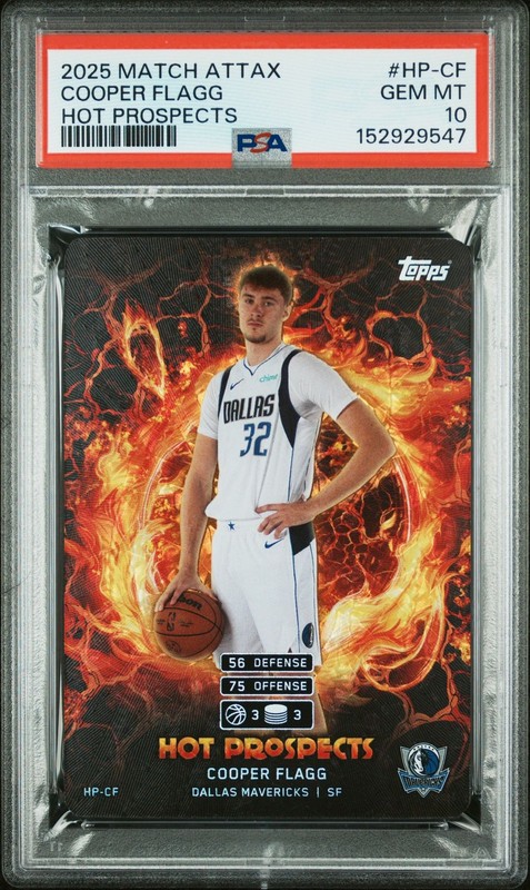 2025 TOPPS MATCH ATTAX HOT PROSPECTS HP-CF COOPER FLAGG  PSA 10 9547