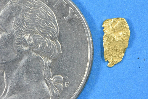 Alaskan-Yukon BC Goldrausch natürliches Goldnugget 0,15 Gramm echt - Bild 3 von 8