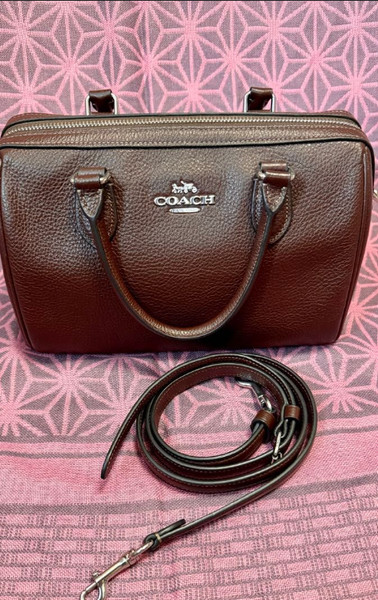 Coach Rowan Large Satchel Bag Shoulder Bag in Leather/Gold/Maple CES11