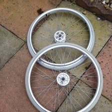 Invacare Action Wheelchair Wheels 24 X 1 3/8  With Brake Hubs  PAIR solids