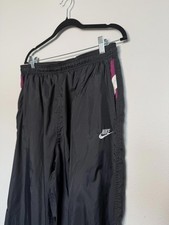 Vintage 90s Nike Black Nylon Windbreaker Track Pants