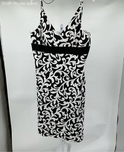 AnnTaylor Black and White A Line Silk Sundress - Size 18