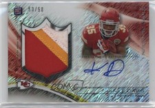 2013 Topps Platinum Rookie Refractor Frost Prism /50 Knile Davis Patch Auto 11ur