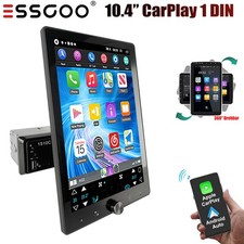 Single DIN 10'' Rotatable Android Auto/Apple Carplay Car Stereo WIFI BT FM Radio