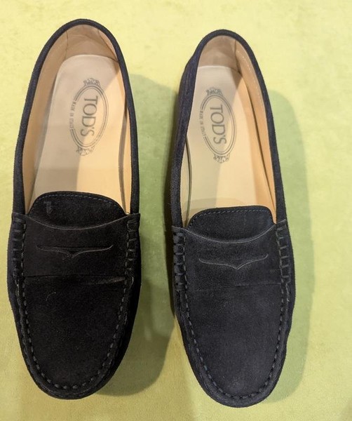 Women Tod's Loafers Black Suede 39.5