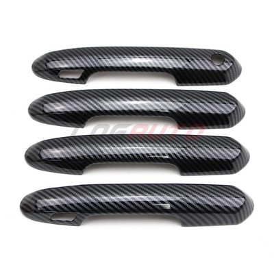 Door Handle Cover For Toyota Highlander RAV4 2019+ Carbon Fiber Style With Smart