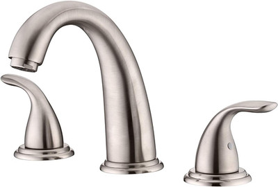 Two Handle Roman Tub Faucet Brushed Nickel with Valve, High Flow