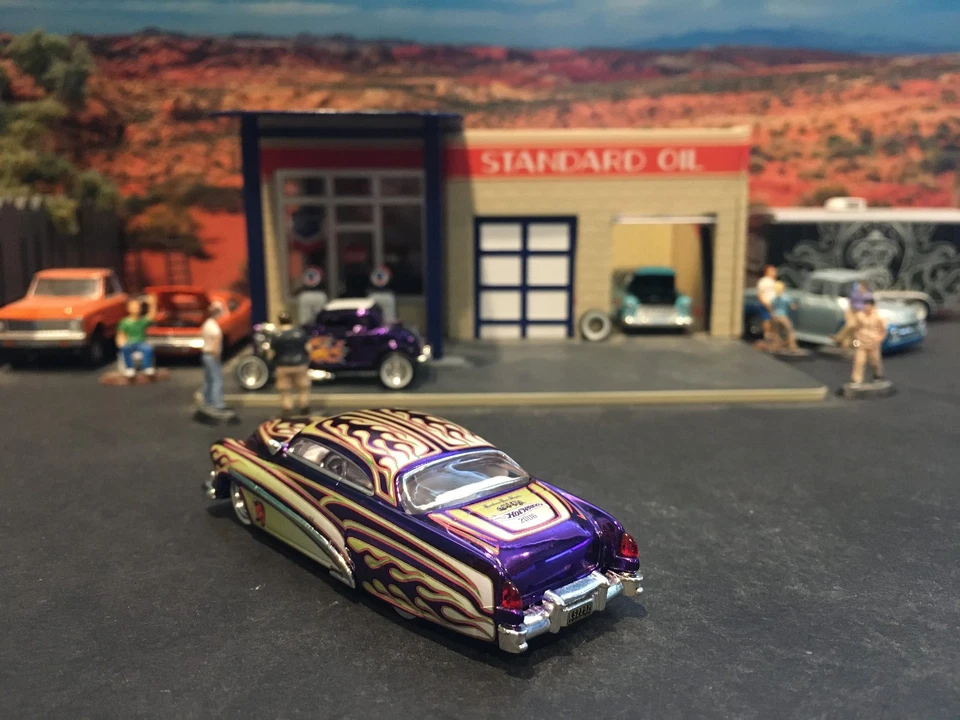 1:64 Hot Wheels 2006 Japan Show 1951 51 Merc Mercury фиолетовый с пламенем 1/2000 - Изображение 4 из 4