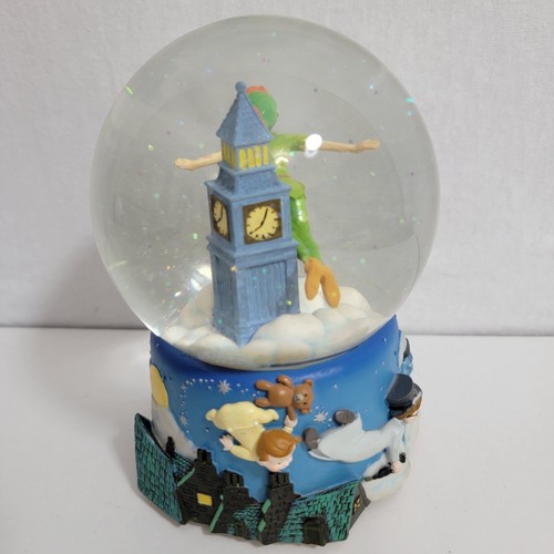 Enesco Disney Peter Pan Snow Globe Music Box Plays Au Clair De La Lune - Picture 2 of 4