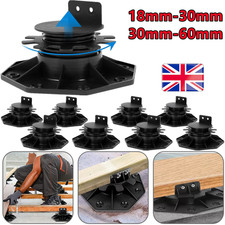 10PCS Adjustable Decking Pedestal-Riser Support Floor Leveller 18~30mm 30~60mm