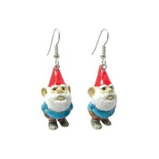 Little Critterz Jewelry - Gnome Earring  - Porcelain Earrings Jewelry