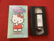 HELLO KITY'S PARADISE A PUZZLING DAY RARE VINTAGE VHS VIDEO TESTED FREE POSTAGE