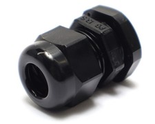 Heyco 3216 Liquid Tight Cordgrips w/Locknut, PG 13.5 Hub, Black, 25pcs