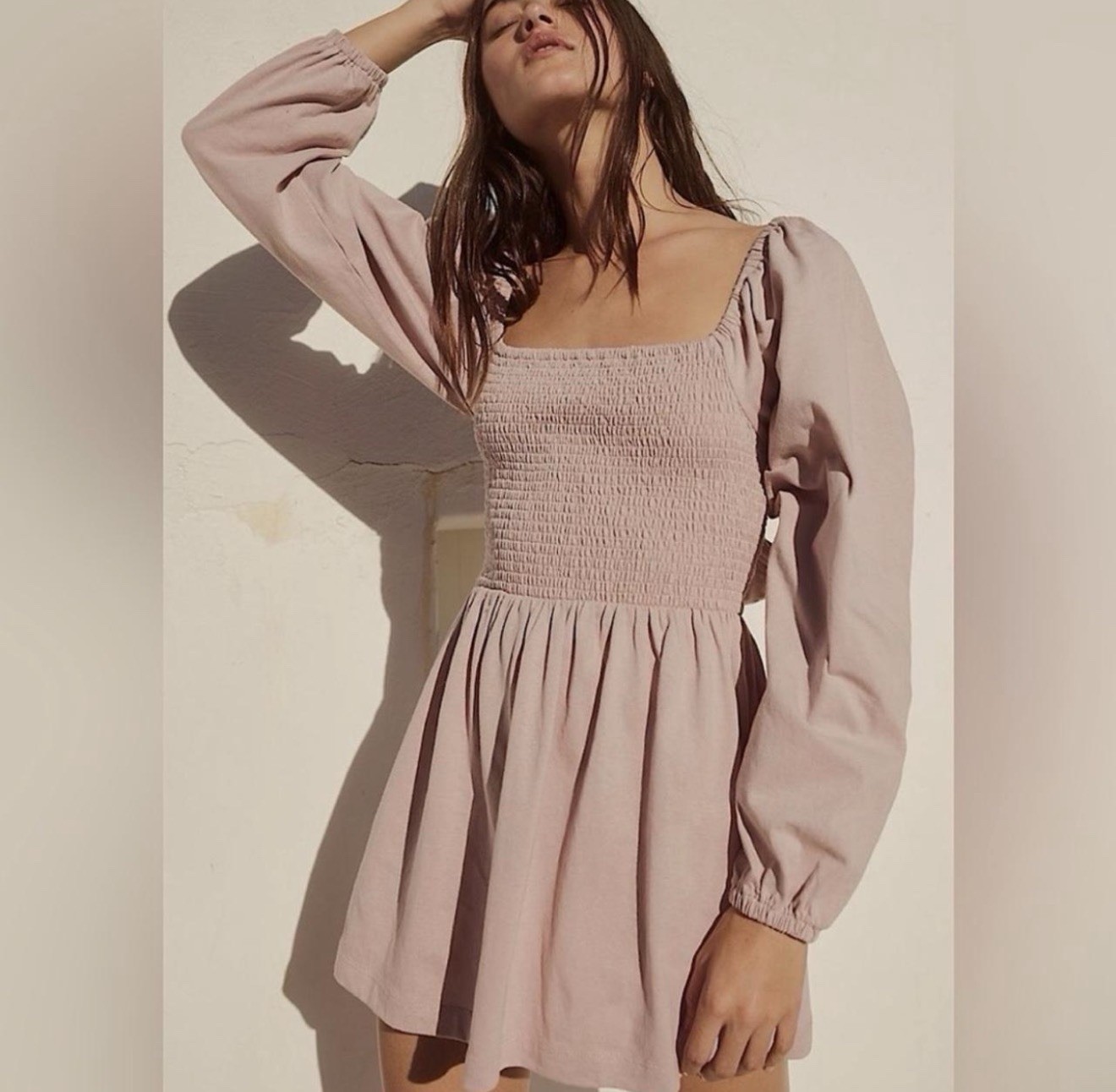 Free People Beach “Colette” Mini Dress In A Soft Mauve Pink Women's Size Medium