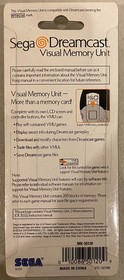 1999 SEGA DREAMCAST VISUAL MEMORY UNIT VMU WHITE FACTORY SEALED MK-50120 B