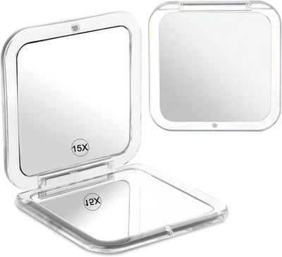 DIMEHO Faltbarer Makeup Spiegel mit 15-facher Vergrößerung Doppelseitig K