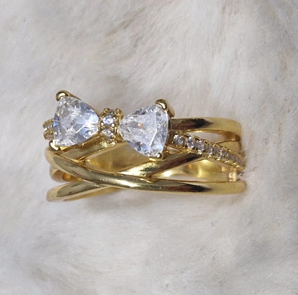 Anello Fascia intrecciata E Fiocco Argento S925 tg 56/17,8 - Immagine 2 di 4