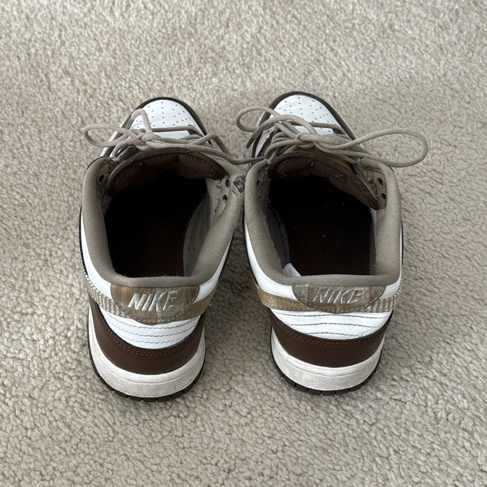 Nike Dunk Low Plaid Brown Sail FV3653-191 Big Kids 5Y/Mujer’s 6.5 Zapatos Foto 3 de 4
