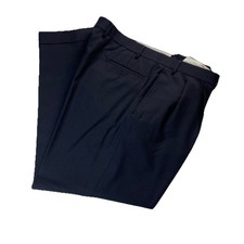 Lauren Ralph Lauren Men  s 40 X 30 100 Wool Navy Blue Dress Pants Cuffed Pleated