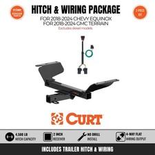 Curt Class 3 Trailer Hitch Wiring Harness Bundle For 18-24 Equinox Terrain