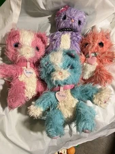 LOT OF 4 Little Live Pets Scruff A Luvs Pink Blue Kitty Cat Moose