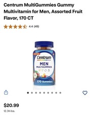 Centrum Multigummies Mens Gummy Multivitamin,...