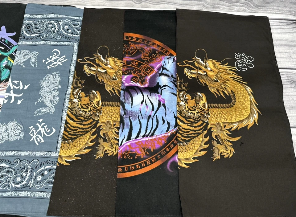 LOTE DE 6 PAÑUELOS/PAÑUELOS VINTAGE 100% ALGODÓN-MULTICOLOR-TOTALMENTE NUEVOS *20 Foto 3 de 4