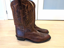 Smoky Mountain Boots Men’s Brown Leather Western Pull-On Boots 13 EE Embroidered