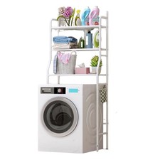 Scaffale Bagno Sopra Lavatrice 152x68x25 3 Ripiani Mobile Bianco Salvaspazio Wc