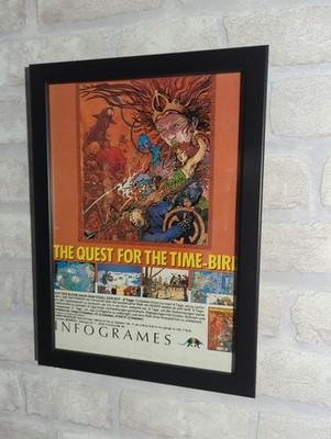 The Quest For the Time-Bird Amiga  Werbeblatt Poster Gerahmt Ad Page Framed 
