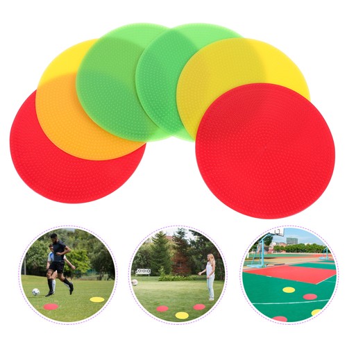 6 Pcs Field Marking Line Flat Disc Markers Football Spot Multicolor - Picture 8 of 12