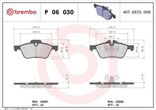Bremsbelagsatz Scheibenbremse PRIME BREMBO P 06 030 für MINI R52 R53 R50 Cooper Bremsbelagsatz Scheibenbremse PRIME BREMBO P 06 030 für MINI R52 R53 R50 Cooper