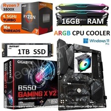 AMD Ryzen 7 3800X + 16GB RGB RAM + 1TB SSD + Gigabyte B550 Gaming X  Motherboard