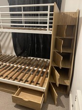 Bunkbed with Steps and Storage Bottom Double Top Single