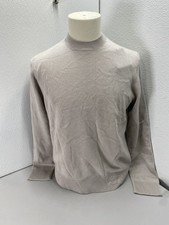 Burberry Mens Cashmere Soft Crew Neck Sweater Size S Pale Grey