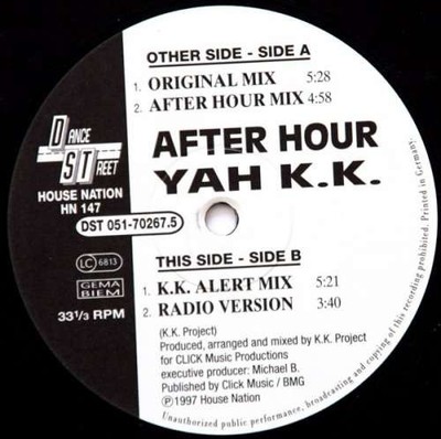 After Hour Yah K.K. 12'' Vinyl Schallplatte 0250
