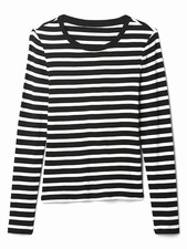 "NEW" GAP Women's Long Sleeve Favorite Crew-Neck T-Shirt Size S