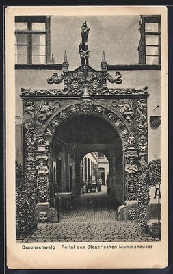 Braunschweig, Portal des Steger´schen Mummehauses, Ansichtskarte 