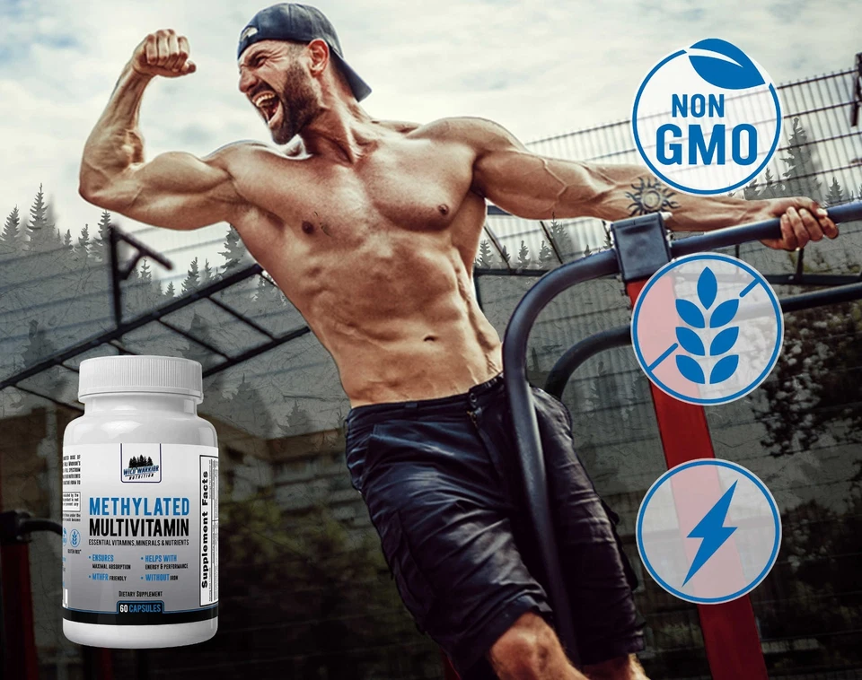 Multivitamínico metilado para hombres - sin hierro | metilfolato | metilcobalamina Foto 4 de 4