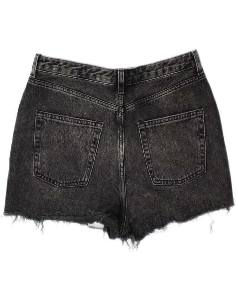 TOPSHOP Womens Mom High Waist Denim Shorts UK 12 Medium W30  Grey CZ14 - Image 2 of 3