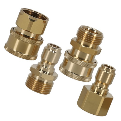 #ad Brass Pressure Washer Adapter M22 15 Male to 3 8quot; QC Connection Kit 4pc $20.00